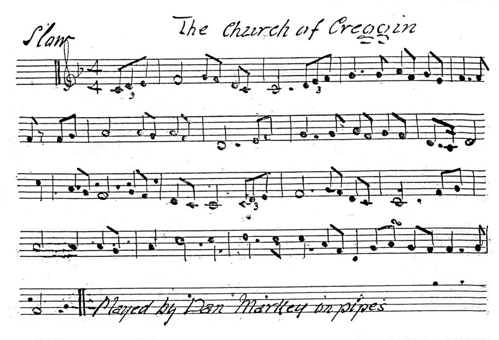 Transcription of Dan Markey playing of Úirchill a’ Chreagáín Feis Ceoil Belfast 1901