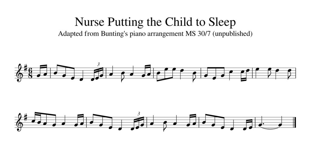 Sylvia Crawford manuscript of 'Nurse Putting the Child to Sleep' from MS 30:016.
